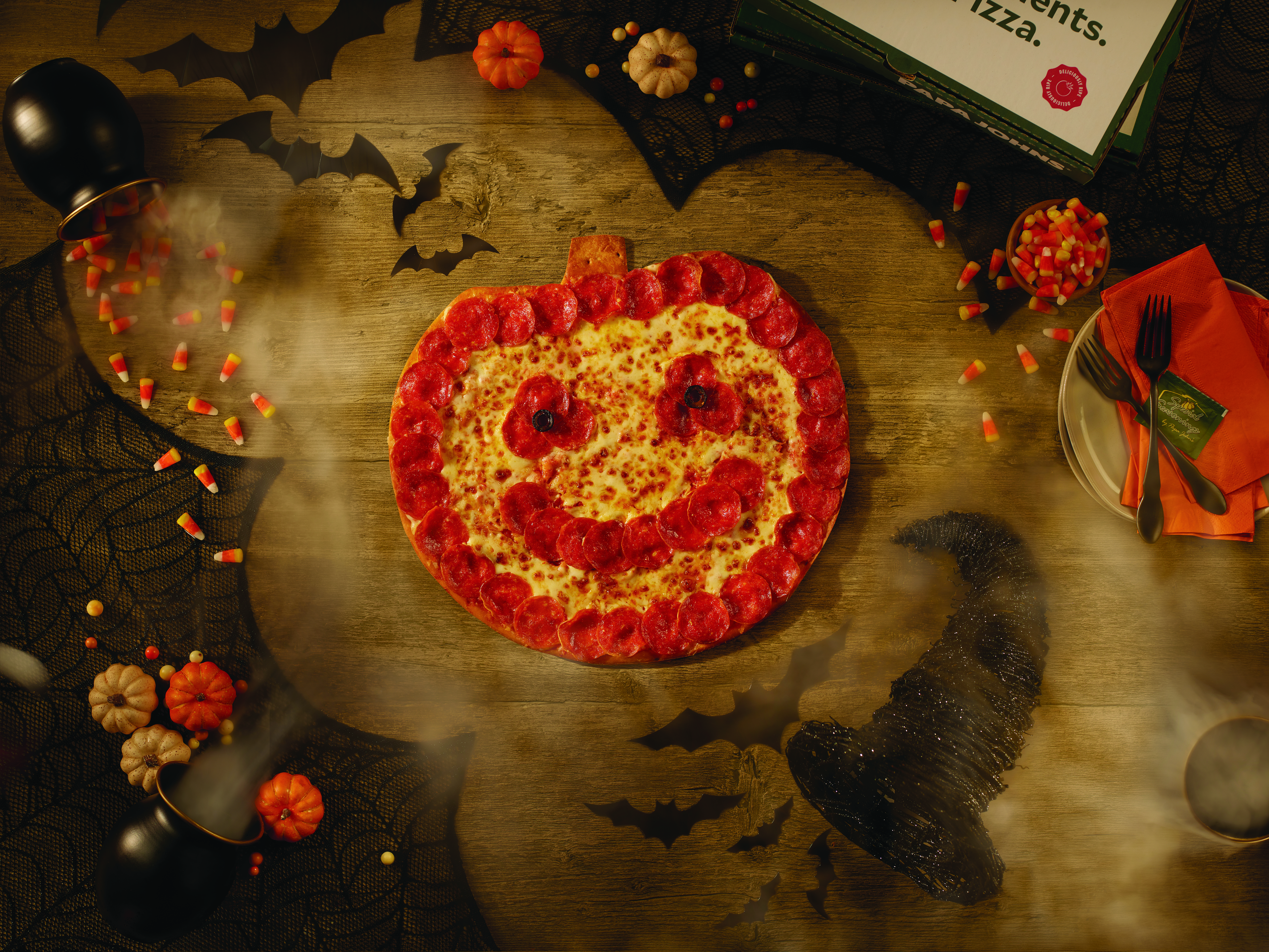 Jack-O'-Lantern Pizza